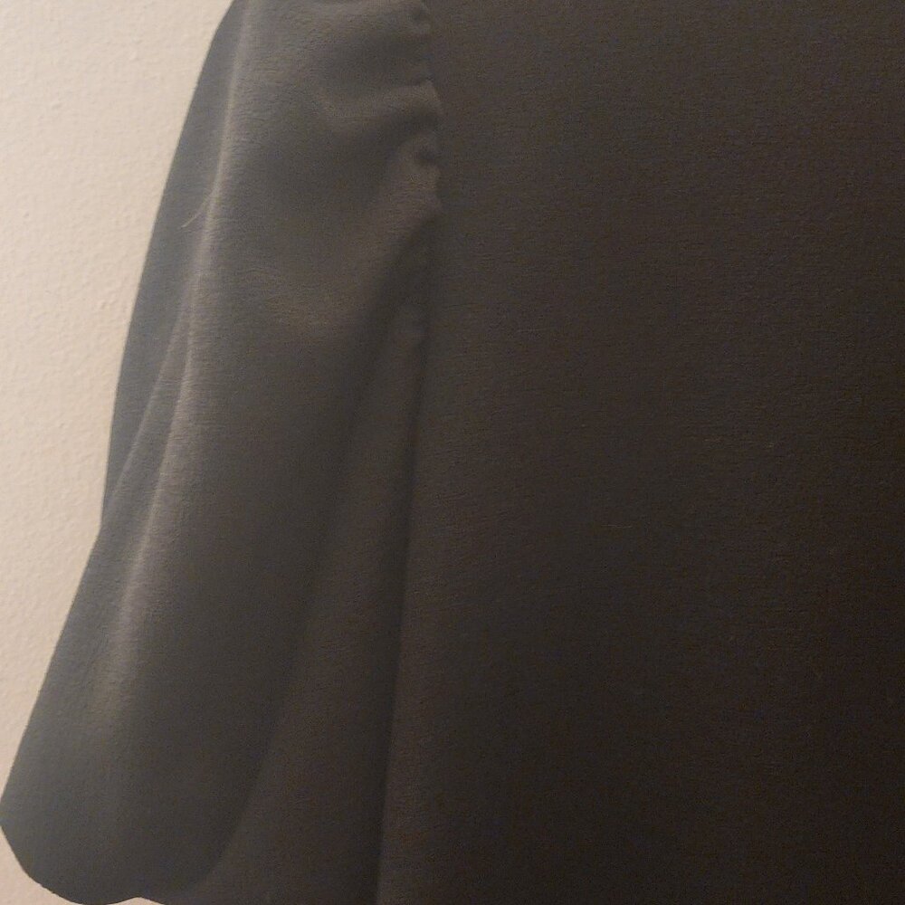 zara puffer shoulder dress black - Picture 3 of 5